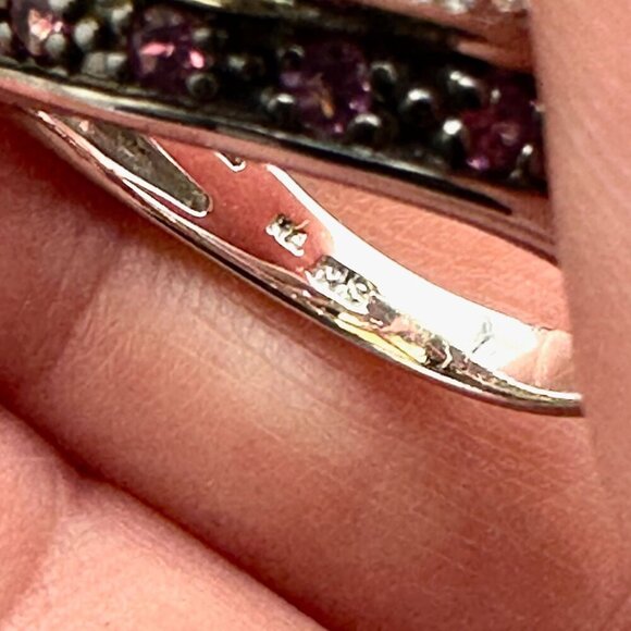 Designer Womens Ring Sterling Silver Smokey Topaz Size 6 Ornate Setting Estate - Picture 4 of 7